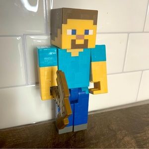 Minecraft Steve with pickaxe
